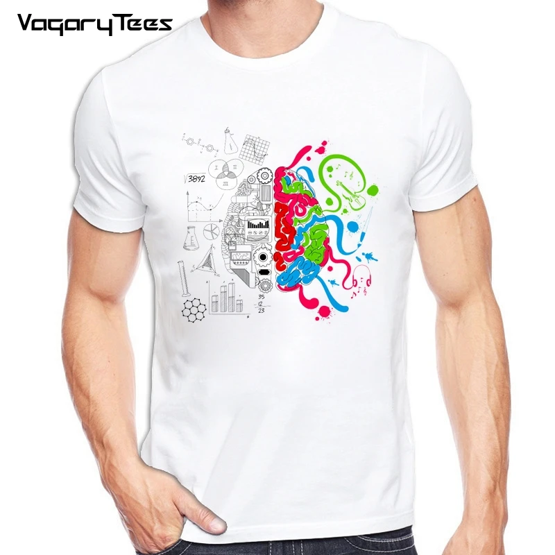 VagaryTees 2022 New Left or Right Brain Men's T-shirt Short Sleeve Geek Tee shirts Fashion Streetwear Male Funny T shirts