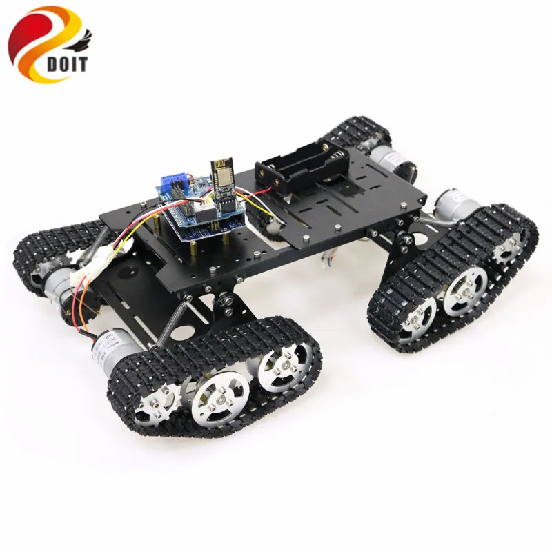 WiFi/Bluetooth/PS2 Control RC 4wd Robot Tank Chassis Kit for Arduino Board+ Motor Driver Board for Arduino DIY