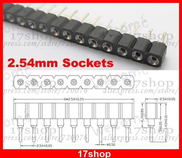 50 pcs DIP Round 30pin IC Header Socket Adaptor Solder Type