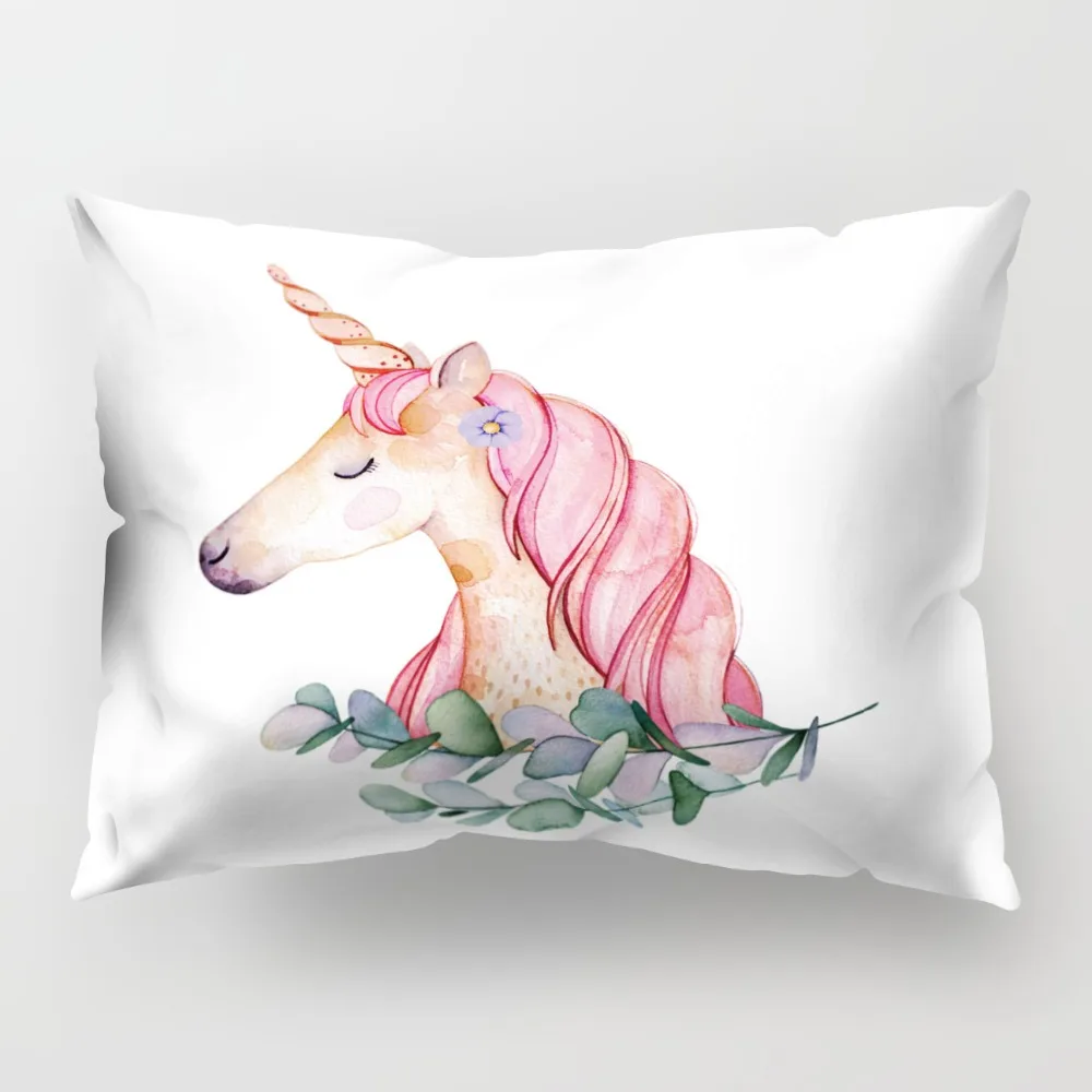 50*30cm HOT sell long pillow covers for sofa Sofa Car Pillow Cover Print  unicorn pillowCase Home Decor horse pillow case PP52