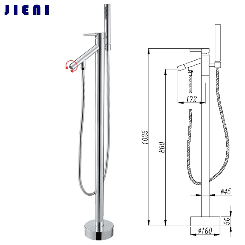 

Wels And CUPC Chrome bath/shower faucet hot and cold shower faucet vertical bath mixer