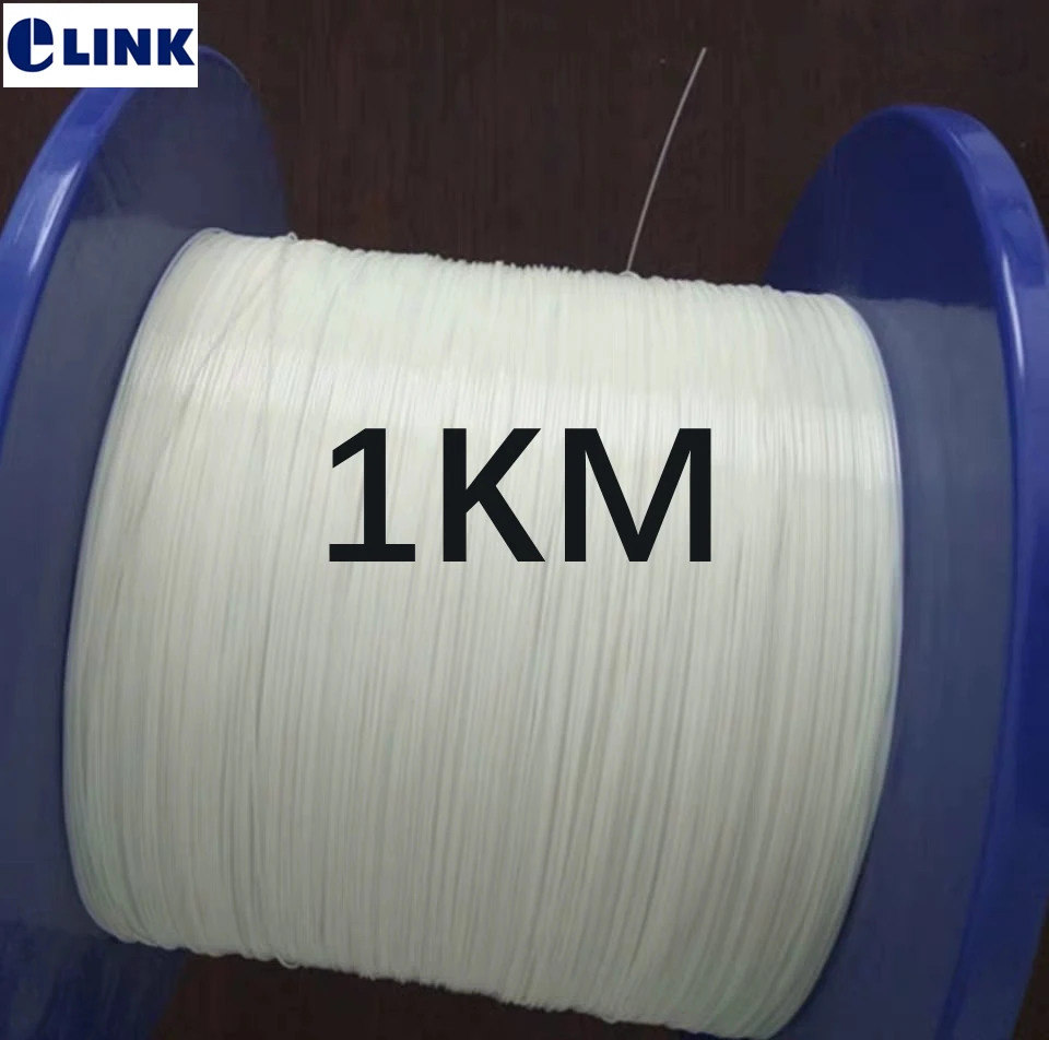 fiber optic cable 1000mtr 0.9mm tighted G652D 9/125um SM white for fiber pigtails ftth Singlemode fibre wire 1km/roll ELINK