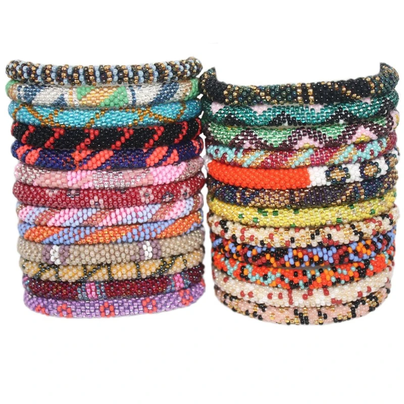 Random10pcs Nepal Kathmandu Valley Handmade Loose Beaded Bracelet Fashion Best Unique Gifts