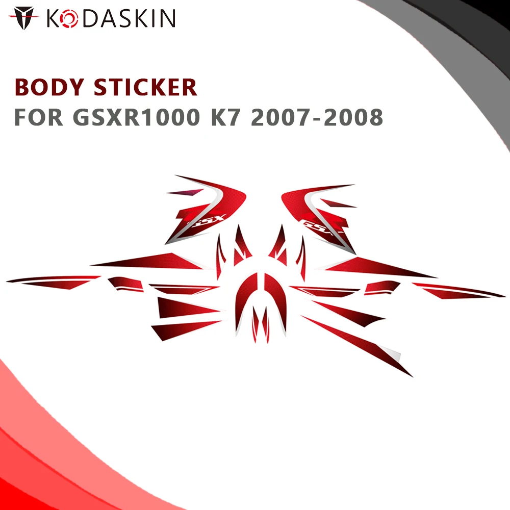 

KODASKIN Motorcycle body sticker 2D Decal Emblem Decal Stickers for SUZUKI GSXR1000 K7 2007-2008