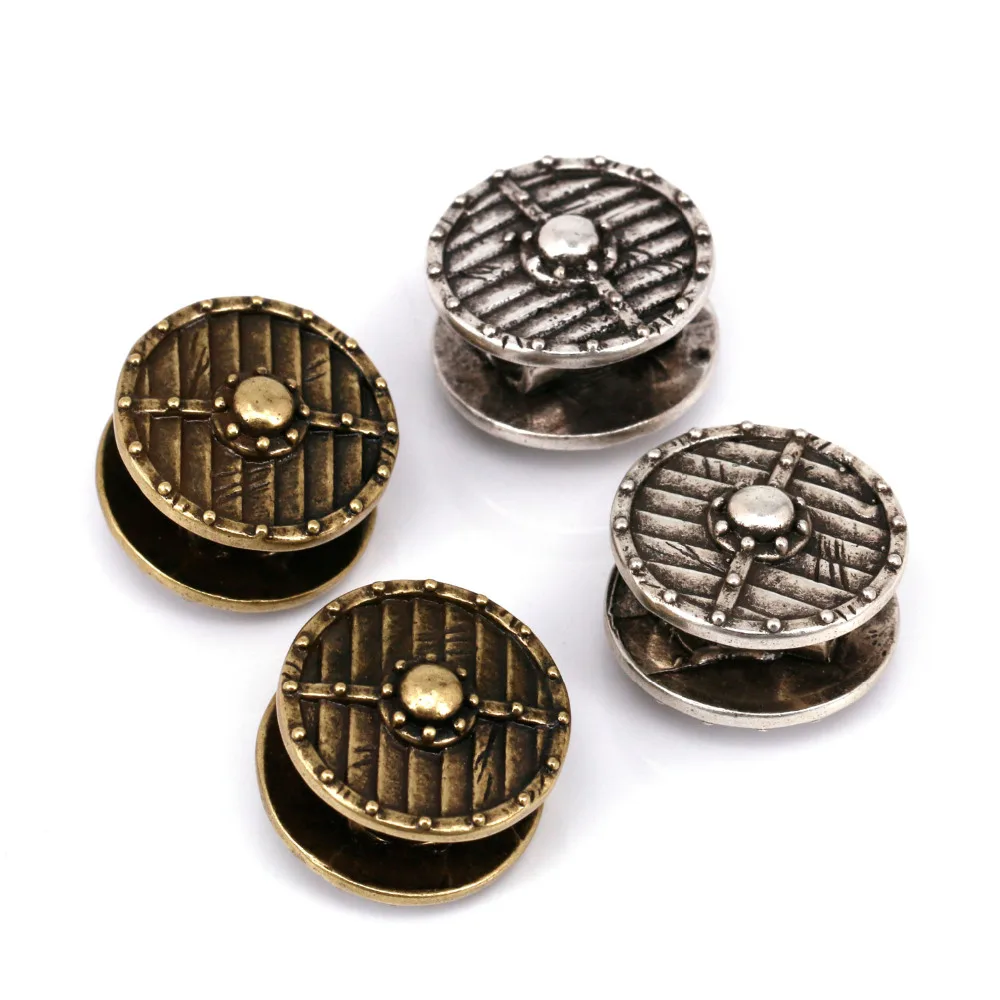 Fashion Lanyard Bead Metal Shield Shape for Original Paracord Survival Bracelet DIY Making