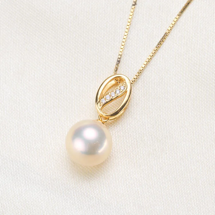 

Oval Shape Pearl Pendant Settings S925 Sterling Silver Pearl Pendant Jewelry Findings Women DIY Pearl Pendant Components 3Pcs