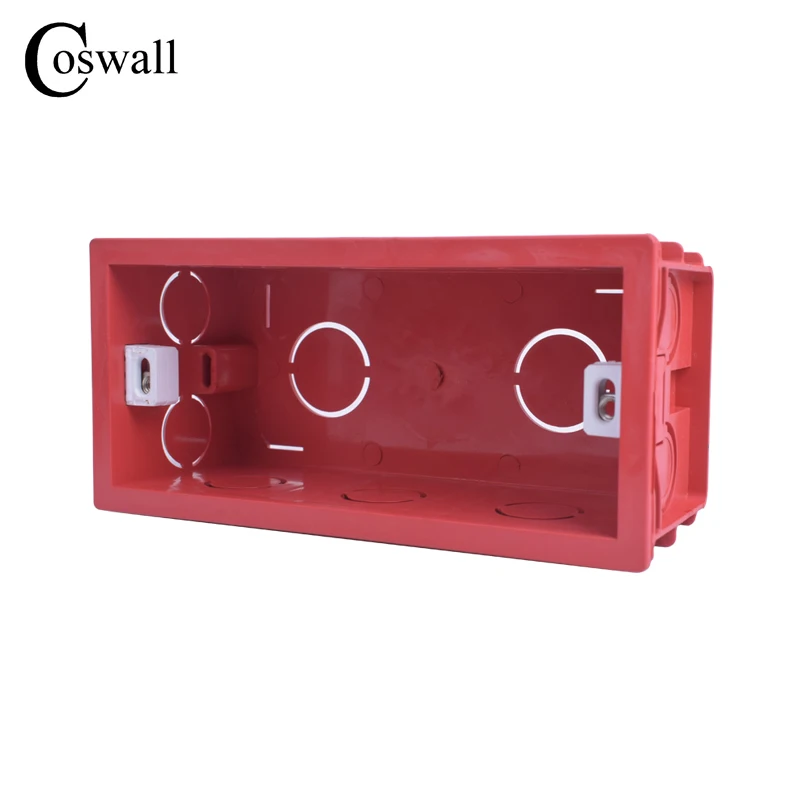 Coswall Super Quality 144mm*67.5mm Internal Mounting Box Back Cassette for 154mm*72mm Wall Light Switches and Sockets