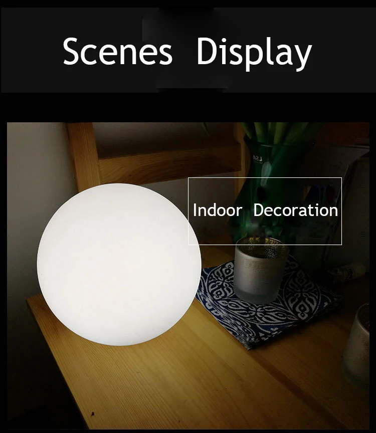 Rechargeable Remote Control LED Ball Night Lights Indoor Home Table Lamp Garden Lawn Wedding Party KTV Bar New Year Decoration