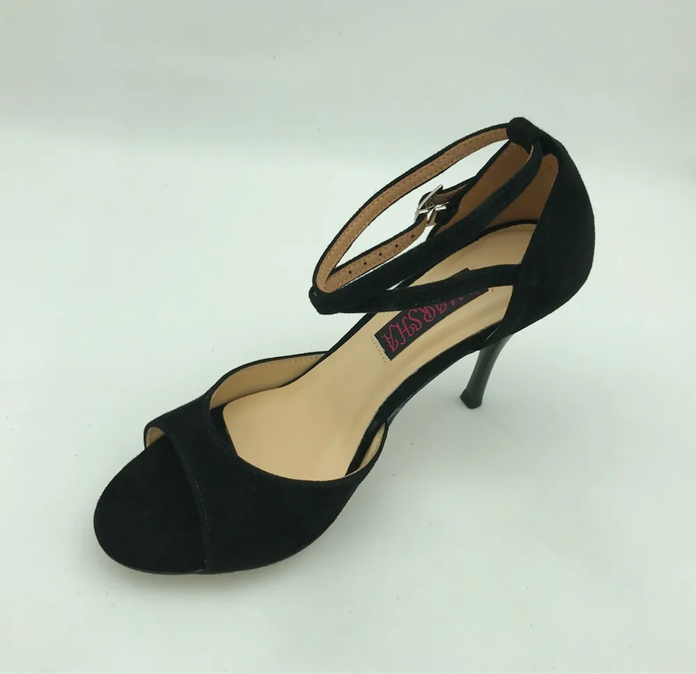 Comfortable and Fashion Argentina Tango Dance Shoes  Party Shoes Wedding Shoes black suede argentina leather outsoleT6282A-BS