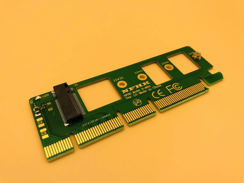 

NGFF M.2 NVME AHCI SSD to PCI-E PCI Express 3.0 x4 x16 Riser Card M key Connector Adapter for XP941 SM951 PM951 A110 M2 SSD