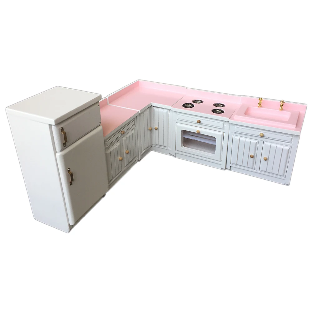 Dollhouse Furniture Miniature Fridge 1/12 Scale Doll House Kitchen Room Accessories Mini Toys