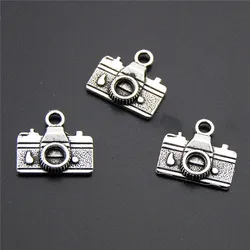 30PCS  Silver Color Camera Charm Pendant  Silver Color Fit Bracelets Necklace DIY Metal Jewelry Making A2269