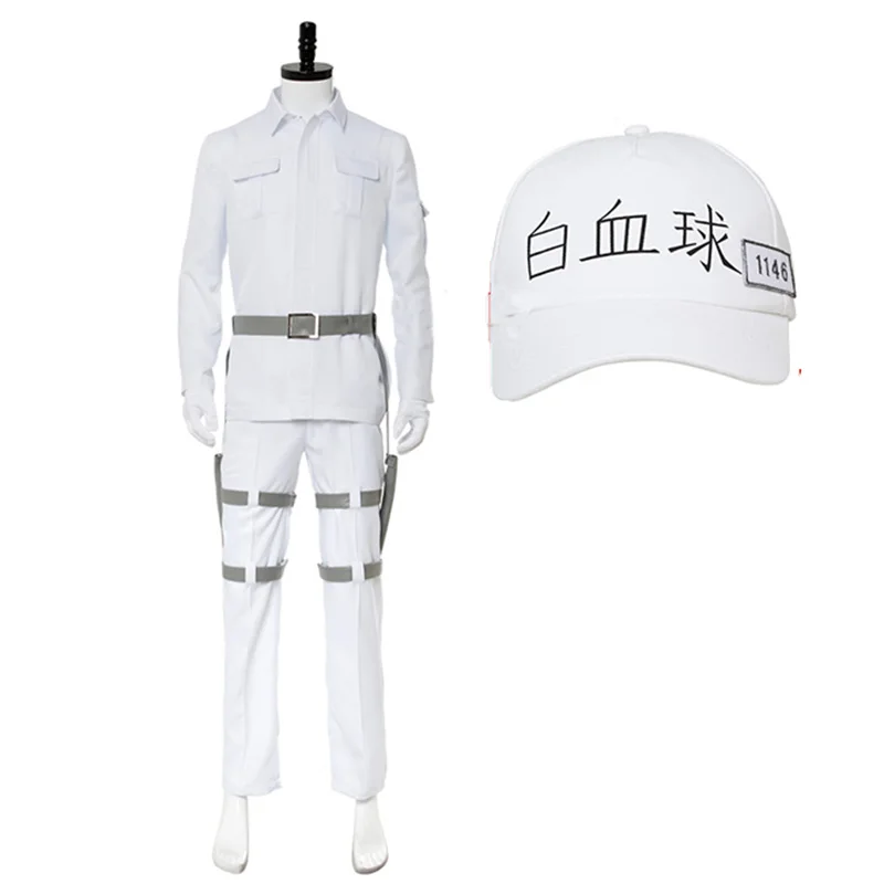 SBluuCosplay Anime Leukocyte U-1146 Cosplay Men Costume Women Uniform White Blood Cell