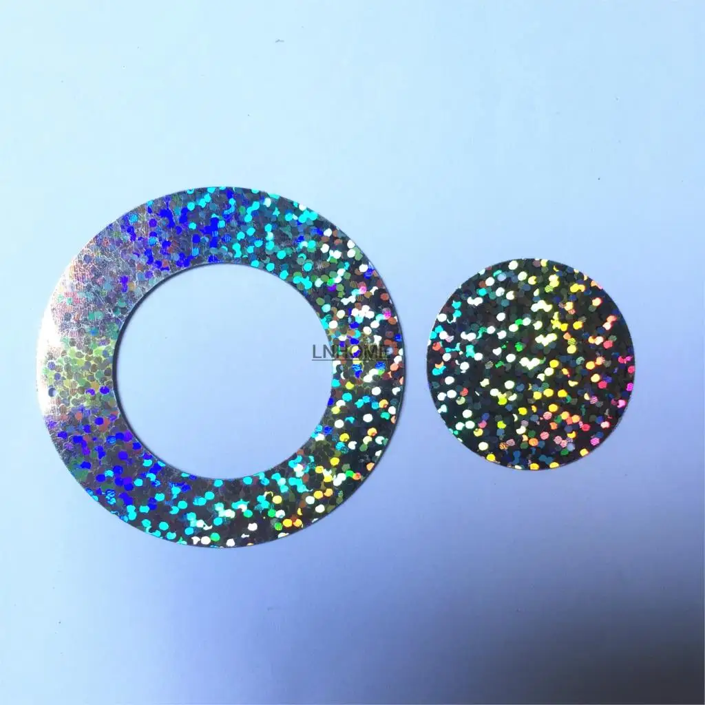 50g Laser Silver Large Round Circle Sequins 50mm PVC Flat Hologram For Crafts Wedding Decoration 2pcs Set Spangles