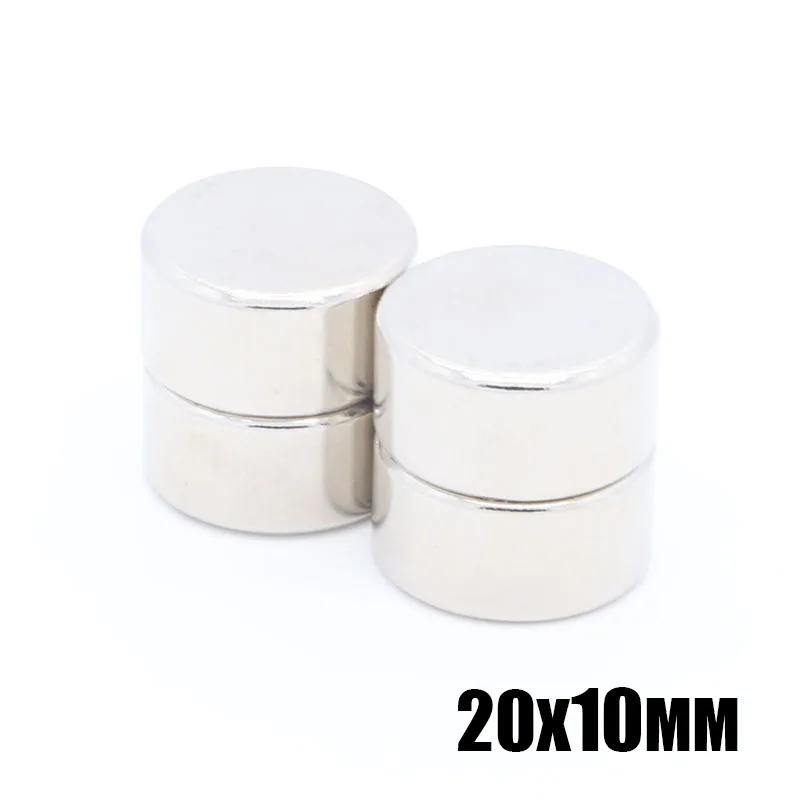 5Pcs 20x10 mm Neodymium Magnet Super Strong Powerful Permanent Magnetic Magnets 20mm x 10mm Small Round NdFeB Cylinder