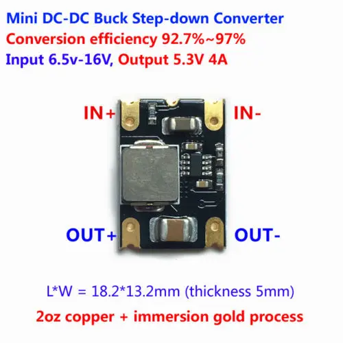 97% Mini DC-DC 15V 12V 9V 7.4V to 5V 4A Step-down Buck Power Converter Charging Voltage Regulator Module