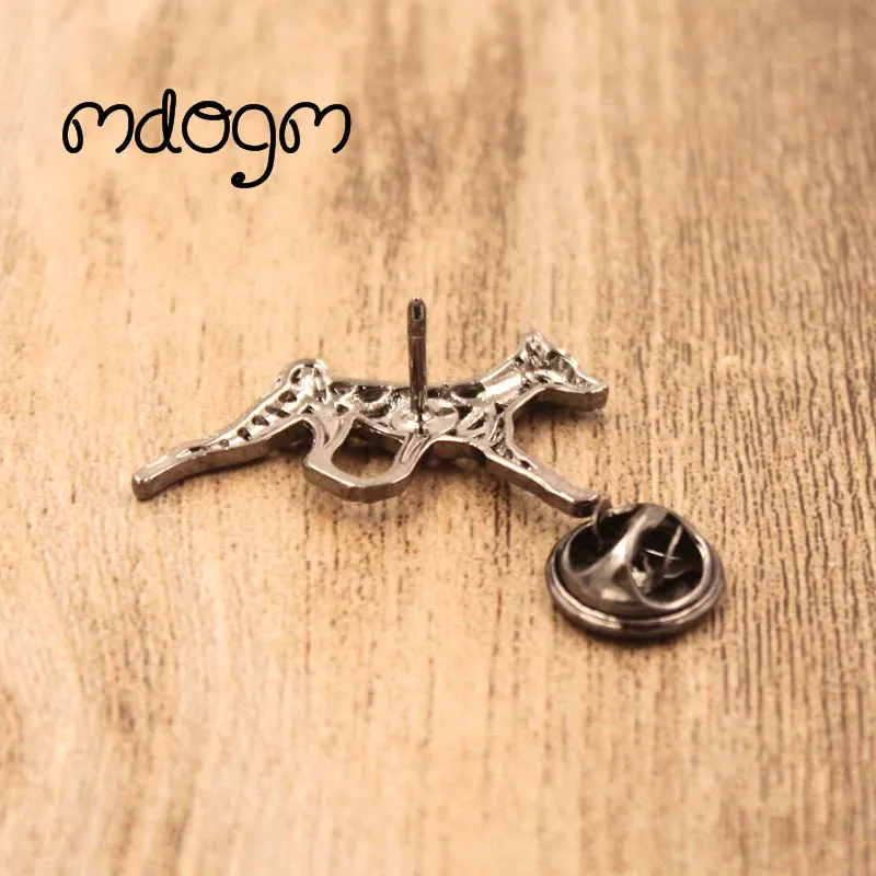 Mdogm Basenji Brooches And Pins  Suit Cute Jewelry Funny Metal Small Father Shirt Collar Badges Gift For Male Men B100