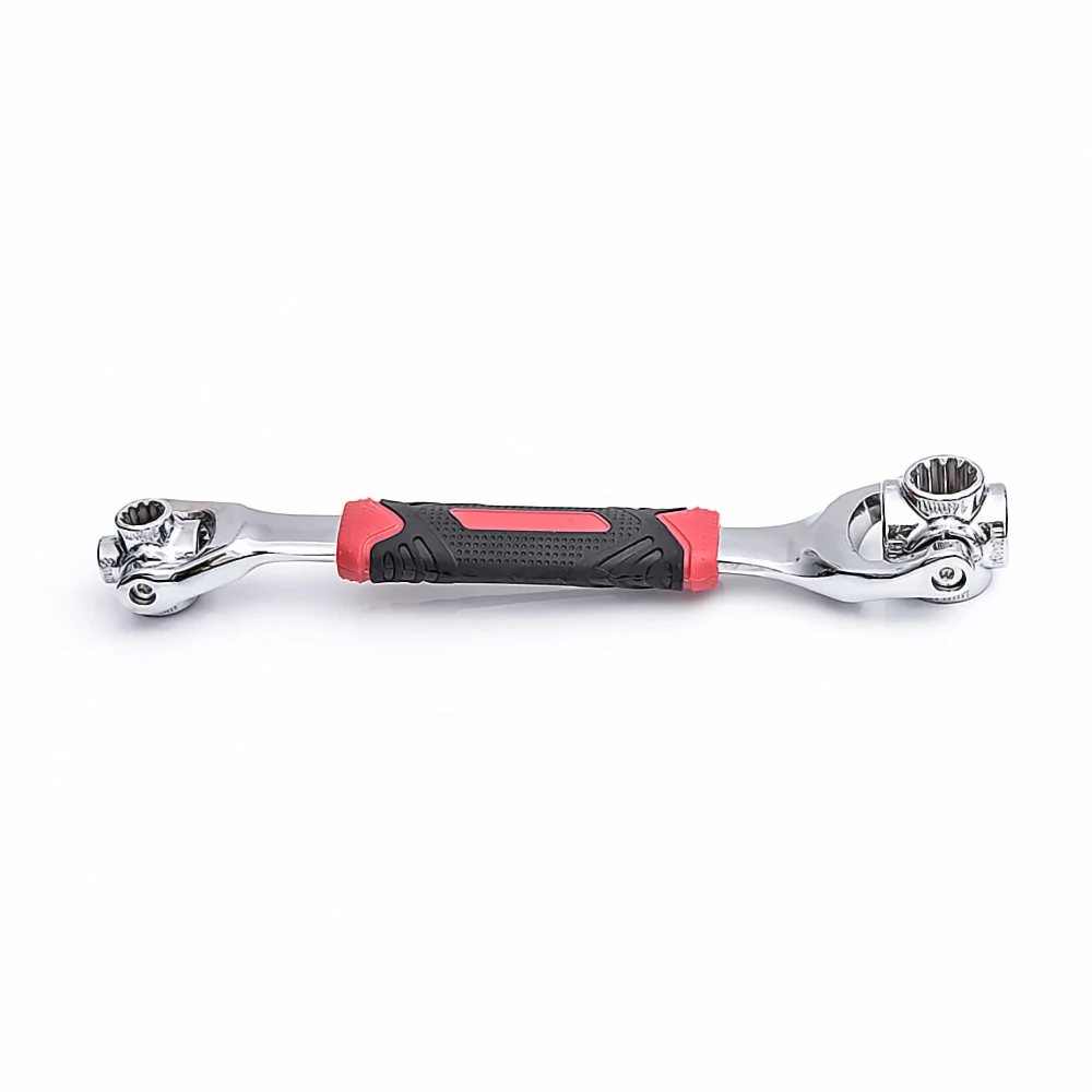 Tiger Wrench 48 in 1 Tools Socket Works with Spline Bolts Torx 360 Degree 6-Point Universial Furniture Car Repair 25cm only red