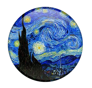 5pcs16mm20mm25mmVan Gogh\'s Painting  The Starry Night by Vincent Handmade Photo Glass Drop Style Cabochons Jewelry Accessories