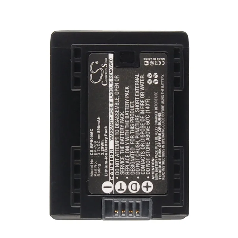 Cameron Sino 890mah battery for CANON BP-709 VIXIA HF M52  M506 R30 R36 R32 R300 R37 R38 Camera Battery