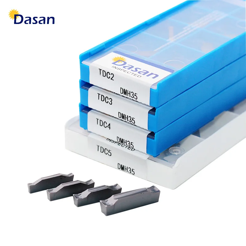 10pcs TDC2 TDC3 TDC4 TDC5 2.0mm  3mm 4mm 5mm High Quality Carbide Inserts Grooving Blade Parting off CNC Lathe Slot Cutter Tool