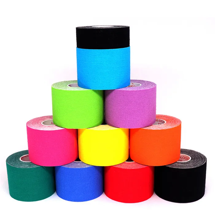 5 m buntes Kinesiologie-Wickelband, Muskelschmerzlinderungsbänder, Sport-Erholung, Sportband, Umreifung, Knöchel, Knie, Handgelenk, wasserdicht – Detail 4