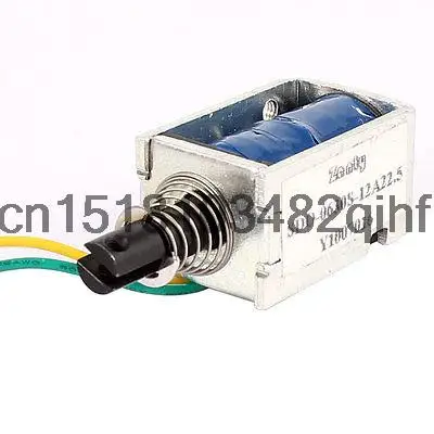 DC 12V 2.4W 230g 60g Force 1mm 6mm Stroke Push Pull Solenoid Electromagnet