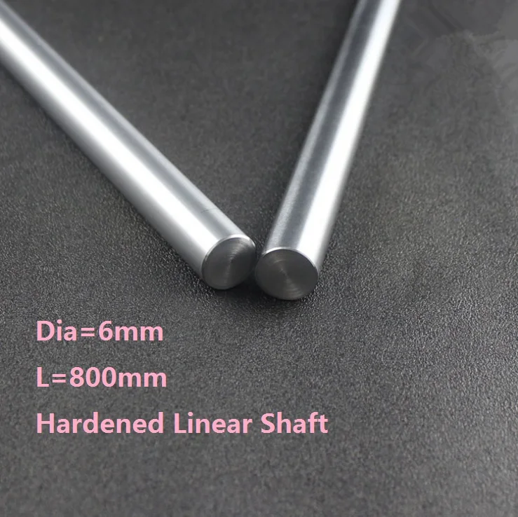 100pcs/lot Dia 6mm shaft 800mm long Chromed plated linear shaft hardened shaft rod bar rail guide for 3d printer cnc parts