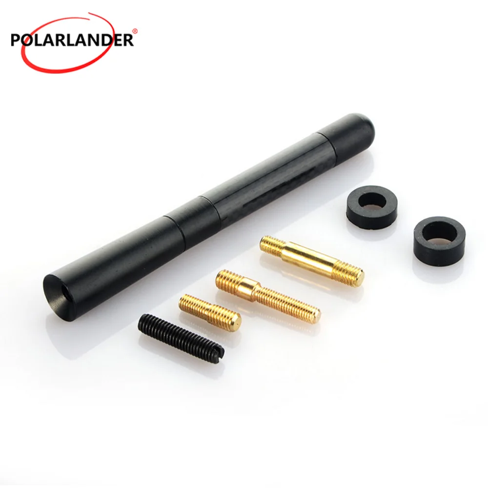 Polarlander Carbon Fiber Short Radio Antenna for F/ord P/eugeot For C/itroen for V/W O/pel Astra For S/koda For T/oyota C/orolla