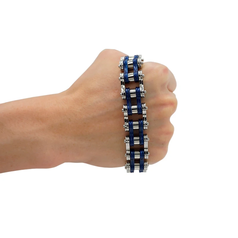 

Мужские браслеты, мотоциклетные звенья цепи, браслеты для мужчин, ювелирные изделия из нержавеющей стали в стиле панк, оптовая продажа на заказ