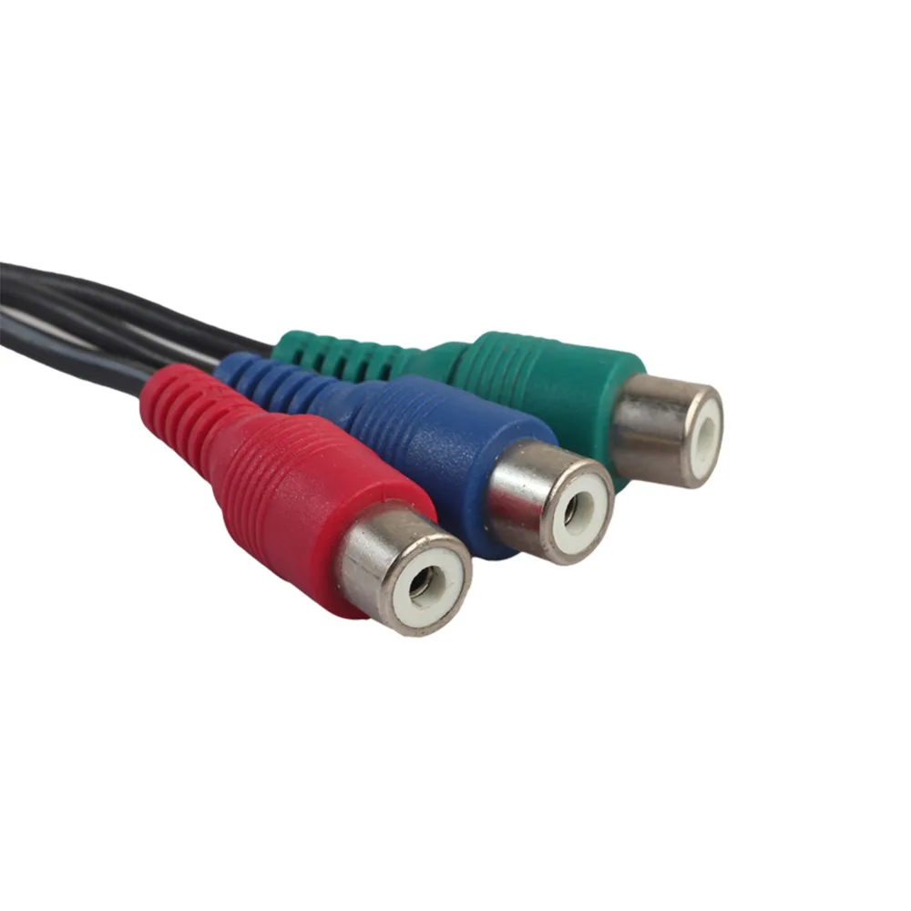 Cable adaptador YPbPr para Samsung TV PC, Cable de vídeo de 4 polos, AUX, 3,5mm, macho a 3 RCA hembra, color verde, azul, rojo, 3RCA, línea externa