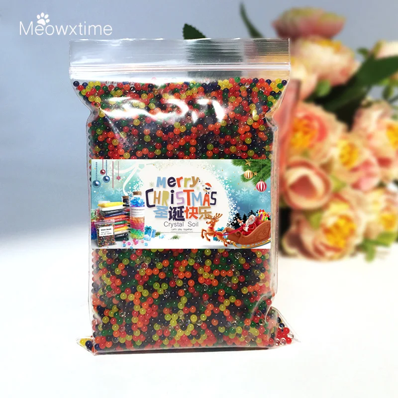 

10000Pcs/Bag Crystal Soil Water Beads Mud Grow Hydrogel Balls Growing Home Decor Decorative Flower Wedding Christmas gift