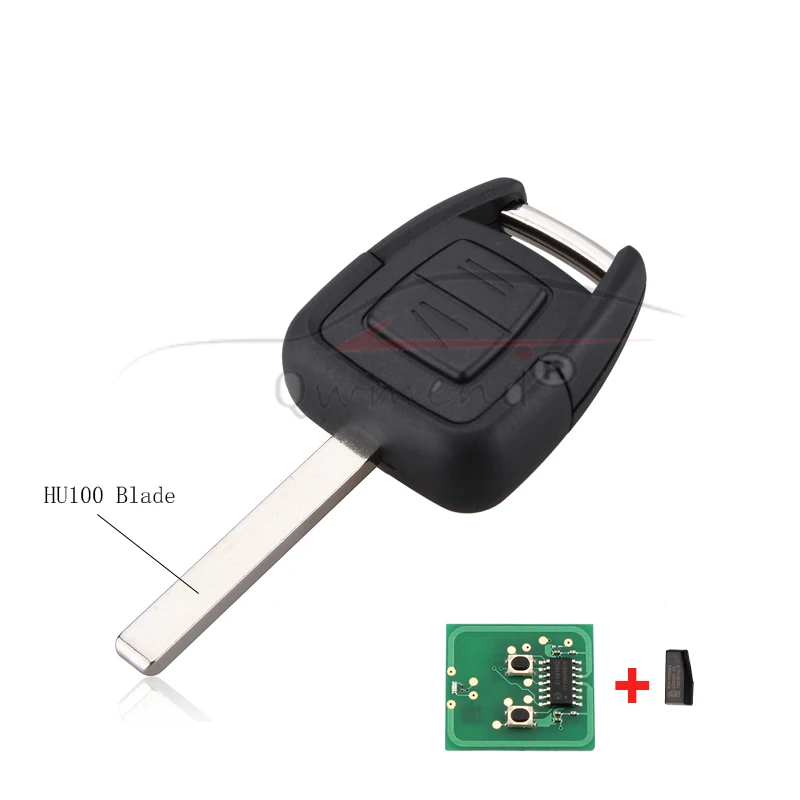 QWMEND 2Buttons Remote key 433Mhz Transponder ID40 Chip For Opel Vauxhall Vectra Zafira OP1 24424723 HU43 HU100 YM28 HU46 Blade