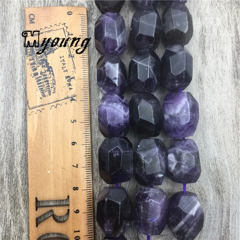 Amethysts Faceted Beads,Purple Crystal Quartz Nugget Beads,Gem Stone Drilled Beads For DIY Jewelry MY1565