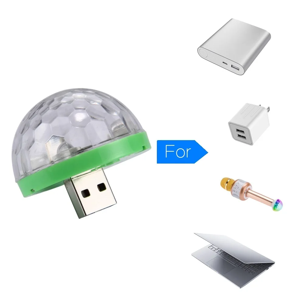 Mini USB Led Ánh Sáng Pha Lê Sân Khấu Di Động Ánh Sáng Cho Đảng Giáng Sinh Kỳ Nghỉ Đầy Màu Sắc Ánh Sáng Sân Khấu DJ Laser Chiếu Effect