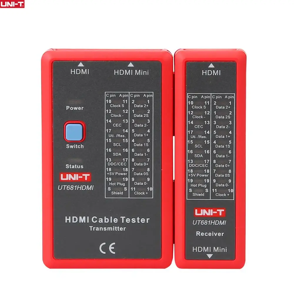 UNI-T UT681HDMI HDMI-Mini Cavo Tester di Rete Via Cavo Tracker Display A LED Manuale/Auto Power Off