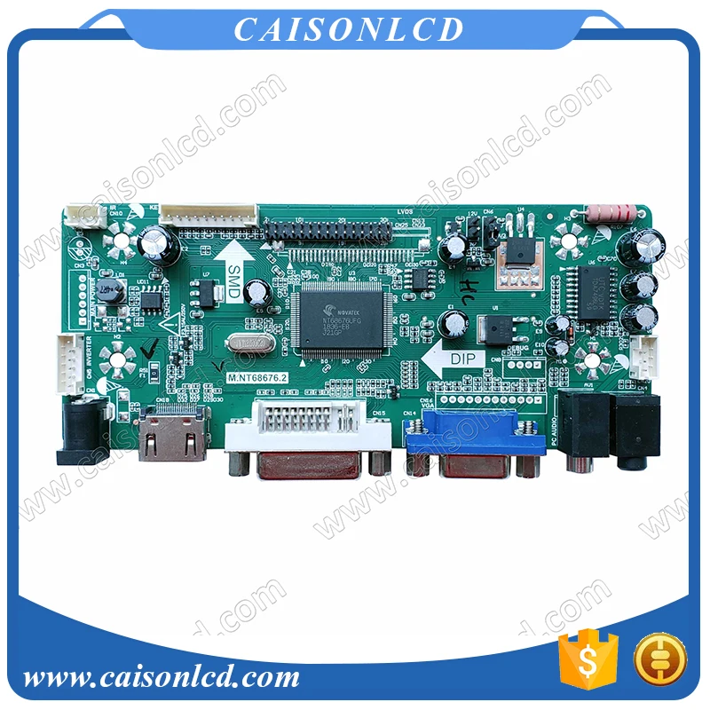 Free Shipping LCD LVDS Controller board with  DVI VGA for 10.1