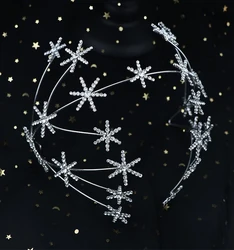 New Fashion Star Wedding Crown Tiara Hair Accessories Bridal Jewelry Silver Color Rhinestone Crystal Headband Girl Women Diadem