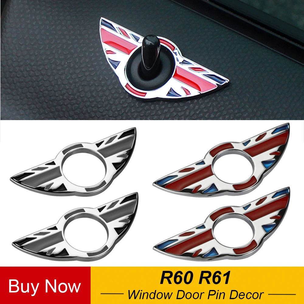 2pcs/set Car interior Window Pin Protect Door Pin Sticker Decor Accessories for Mini S Countryman Paceman R60 R61 Car Styling