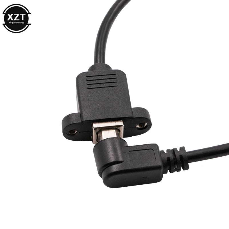 Прямоугольный провод USB 2.0 типа B «папа» к USB B «мама» для крепления на панели принтера Удлинительный кабель для синхронизации Шнур 90 градусов горячая распродажа