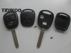 10PCS  Key Blanks 2 Buttons For Toyota Ville Previa Camry Prado Remote Key Shell TOY43 Blade