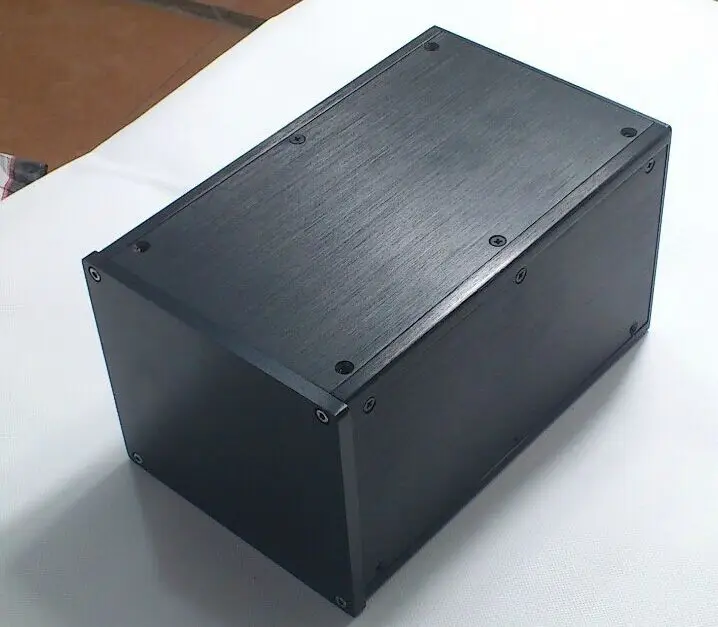 Black Full aluminum amplifier chassis / Power Shell / Tube amp amplifier / AMP Enclosure / case / DIY box (161*140*251mm)