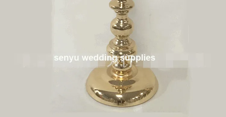 New arrival fashion plated gold flower stand for wedding event table decoration senyu0364