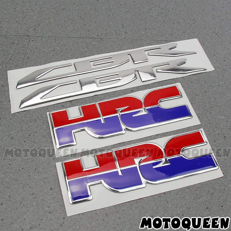 Motorcycle 3D Chrome CBR HRC LOGO Decals Fairing Stickers Emblem For Honda HRC CBR 600RR 1000RR 300R 250R 650F 500R CBR600 F4i