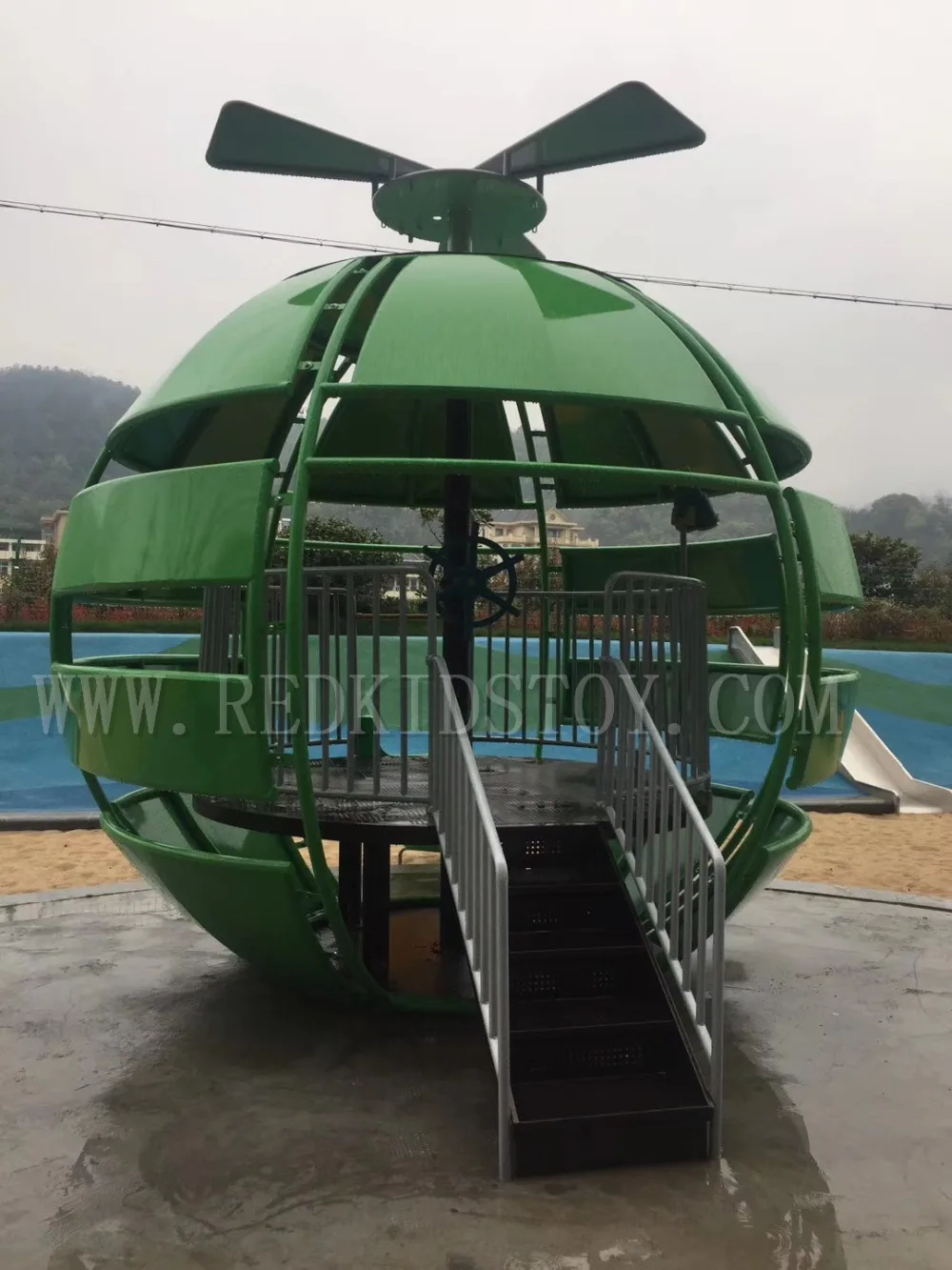 2018 NEW CE Certificated City Theme Outdoor Playground Helicopter Model of Kids Play Equipment HZ-A030