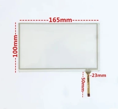 165*100 MM New 7 inch 4 wire resistance car navigation video GPS/DVD touch screen 165mm*100mm