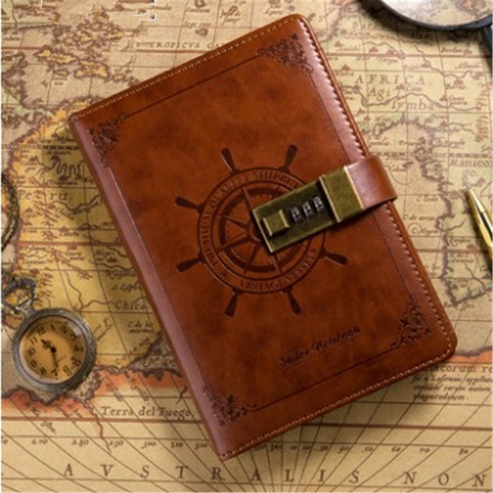 1Pc New Diary Notebook Vintage Pirate Sailor Note Book Replaceable Traveler Notepad Book