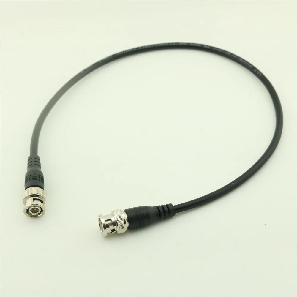 1pcs BNC Male to BNC Male Plug 75ohm Coaxial Cable for CCTV Cameras 1.5ft Black