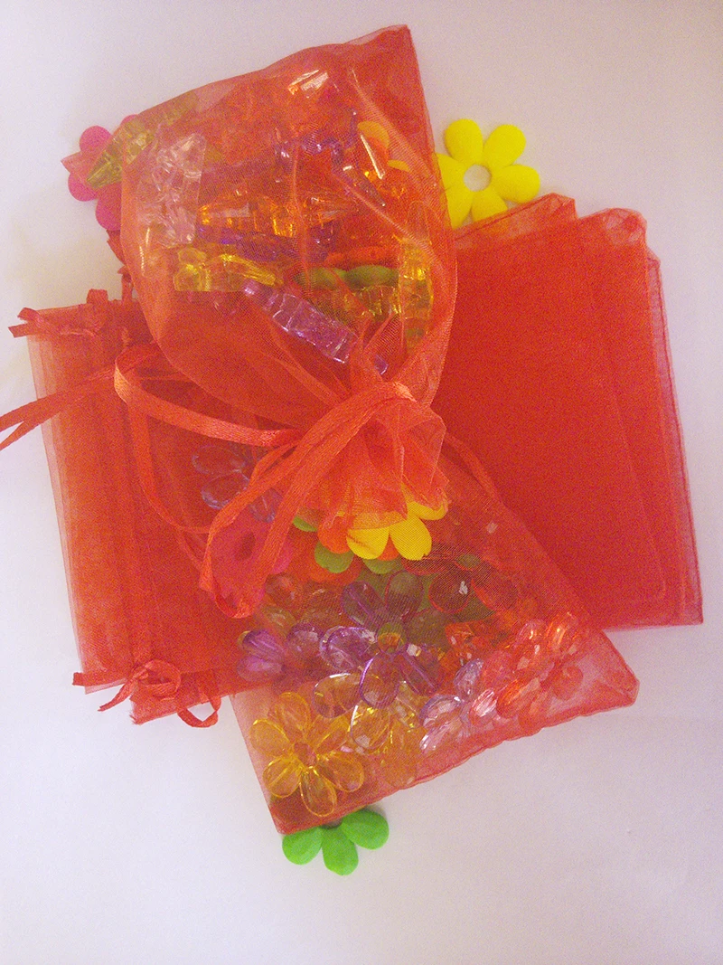 20*30cm 50pcs/lot Wholesale red Jewelry packaging bag Drawable Organza Bags Wedding Christmas Gift Bags & Pouches