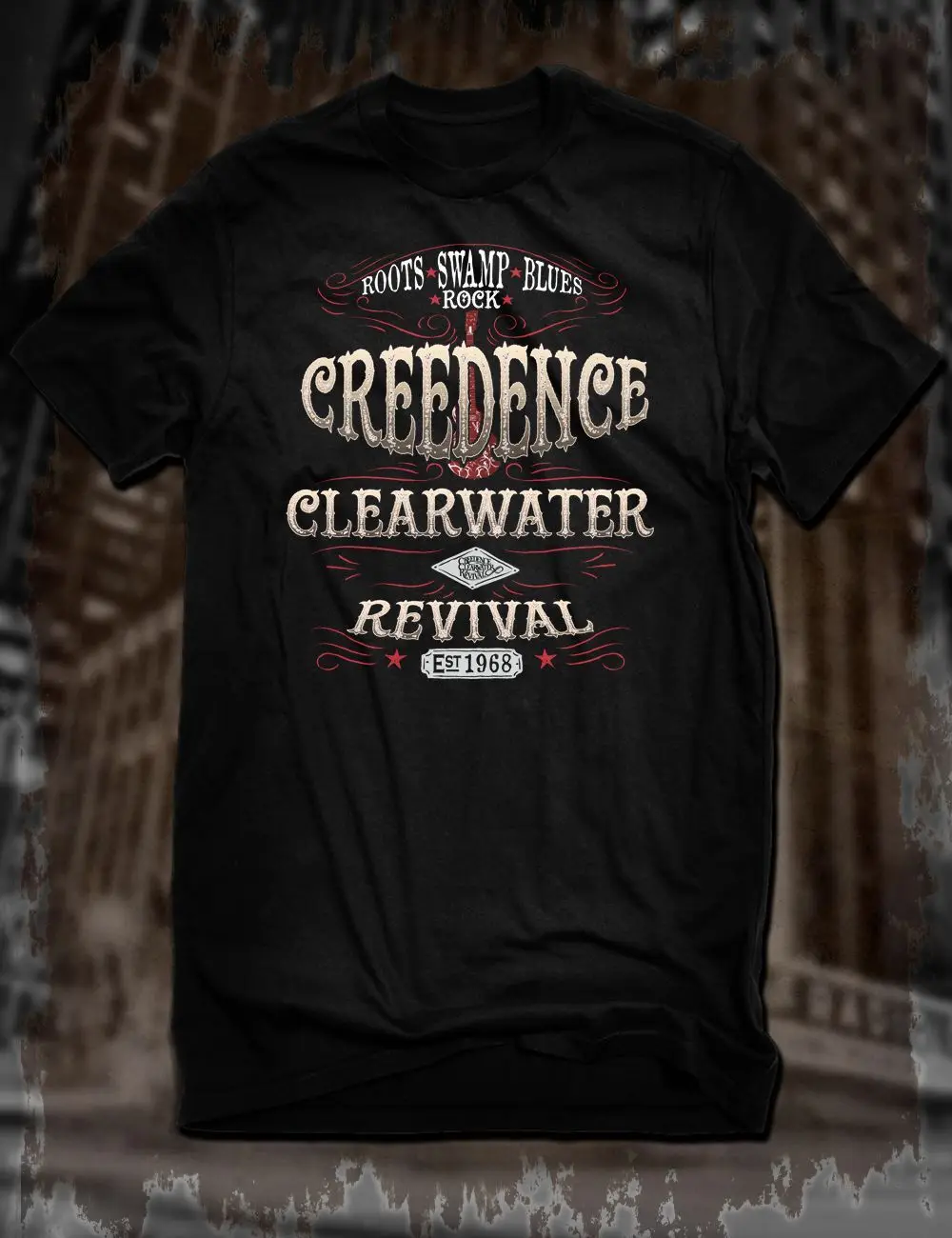 New Black Creedence Clearwater Revival T-Shirt Ccr Tee Fortunate Son Swamp Rock 2019 New Summer Men Cotton Short Sleeve T-Shirt